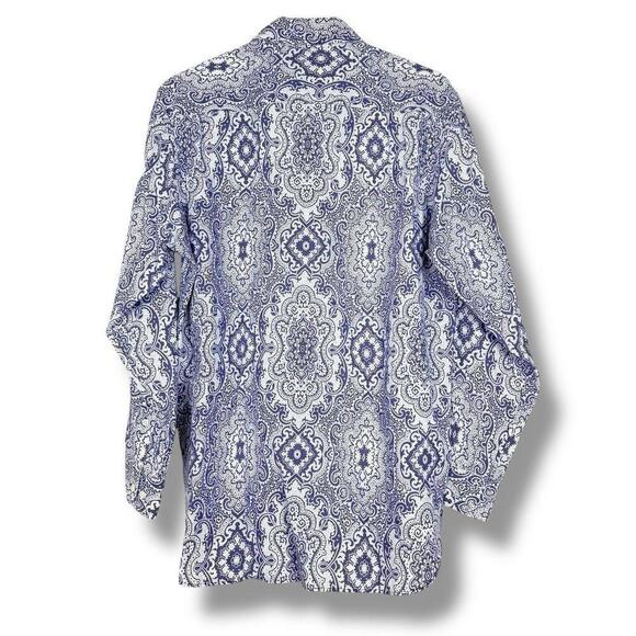 VTG Brooks Brothers 100% Linen Country Club Paisley Pattern Size Small Purple - Picture 3 of 10